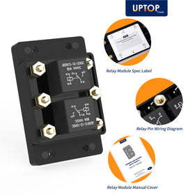 UPTOP relay mounted on a truck tarp system showing durable fit for heavy-duty use