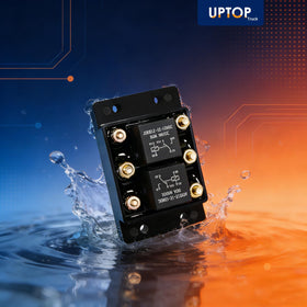 UPTOP relay packaging and label showing replacement numbers and part identification benefit