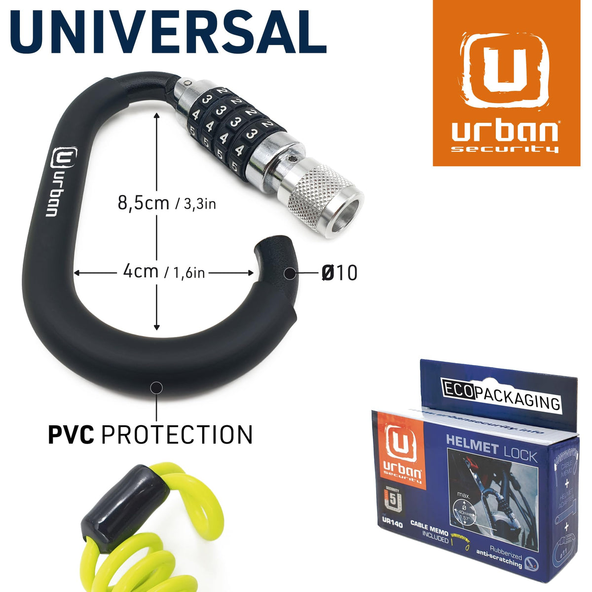 urban UR140 held in hand to show compact size and everyday carry benefit