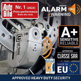 urban UR14S close-up of 14mm double-locking shaft for stronger security