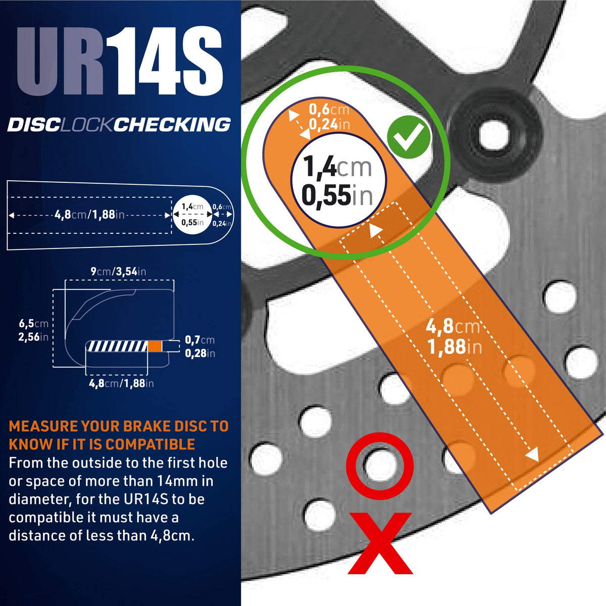 urban UR14S internal core detail showing drill and pick resistant build