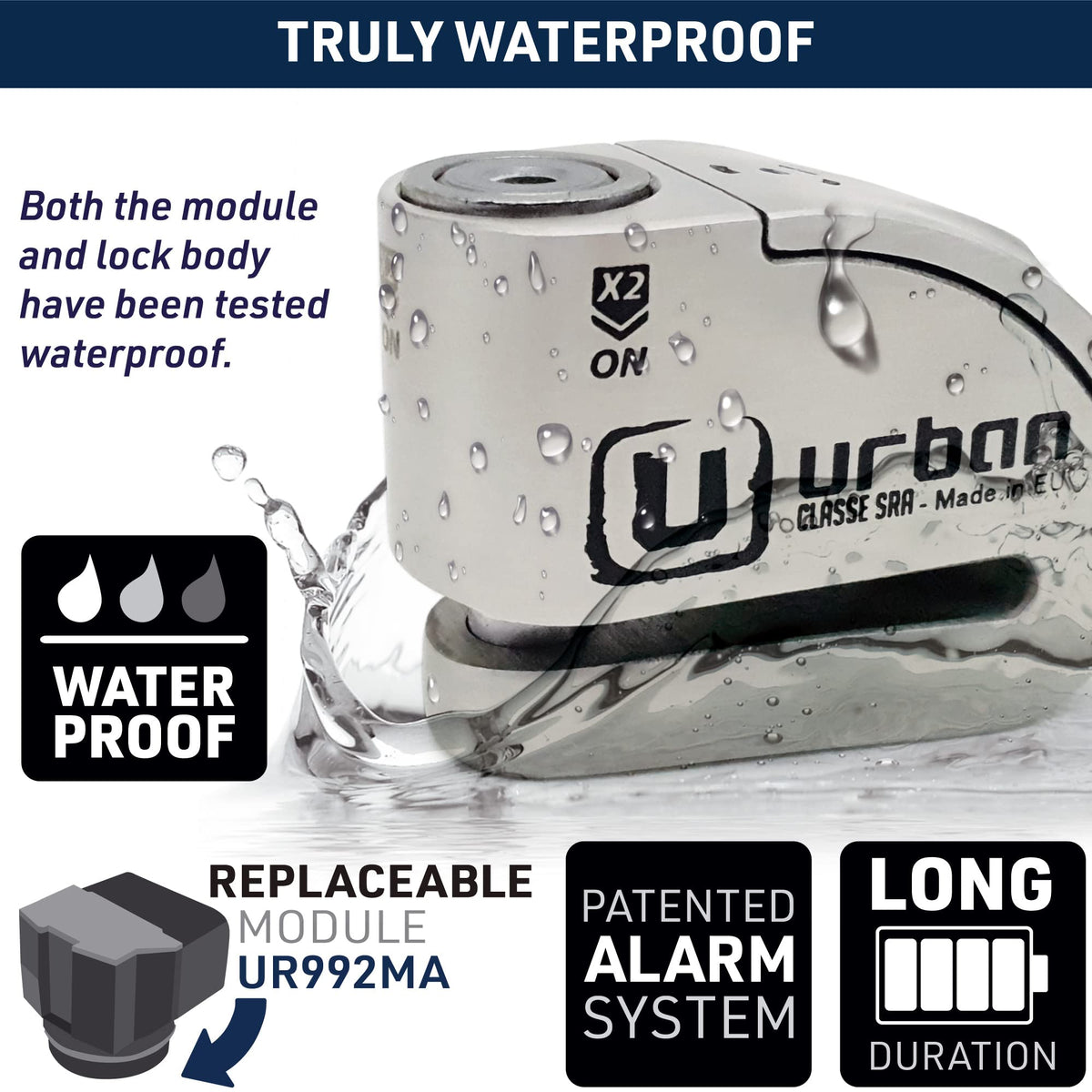 urban UR14S next to keys showing compact size and easy transport