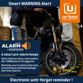 Urban UR6 installed on brake disc showing deterrent in real use
