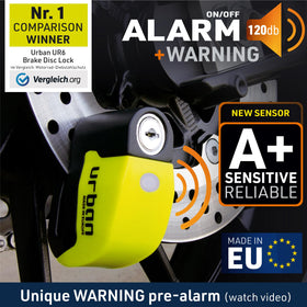 Urban UR6 LED indicator detail showing clear visual warning and status