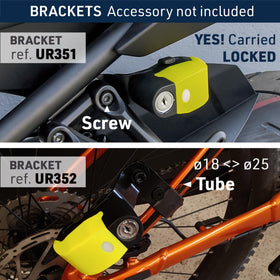 Urban UR6 packaging and contents showing included lock and battery ready