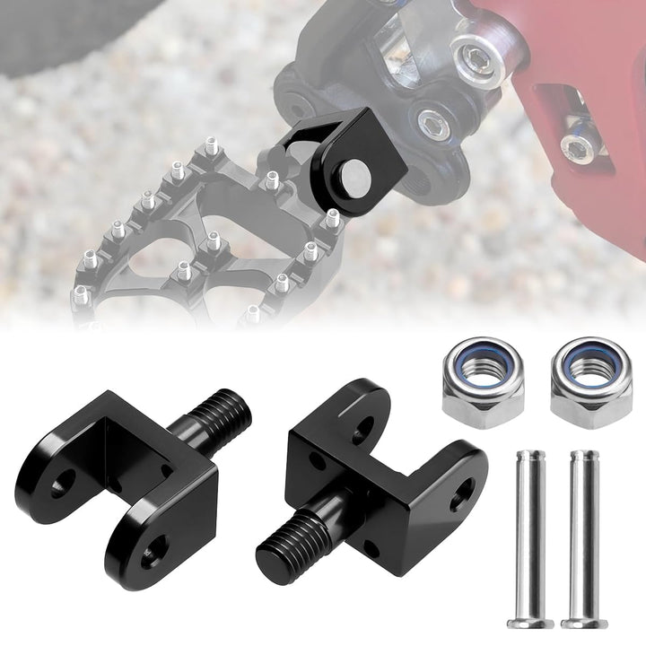 URLWALL front view of both foot peg holders showing fit and shape benefits
