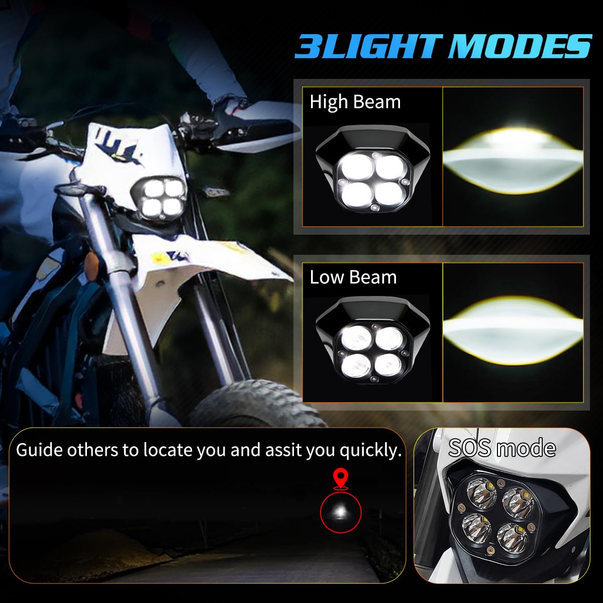 URLWALL headlight side profile with mounting bracket showing secure attachment