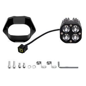 URLWALL headlight SOS strobe mode activated to show emergency visibility