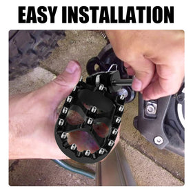 URLWALL foot peg holder installed on Sur Ron Light Bee X improving stability