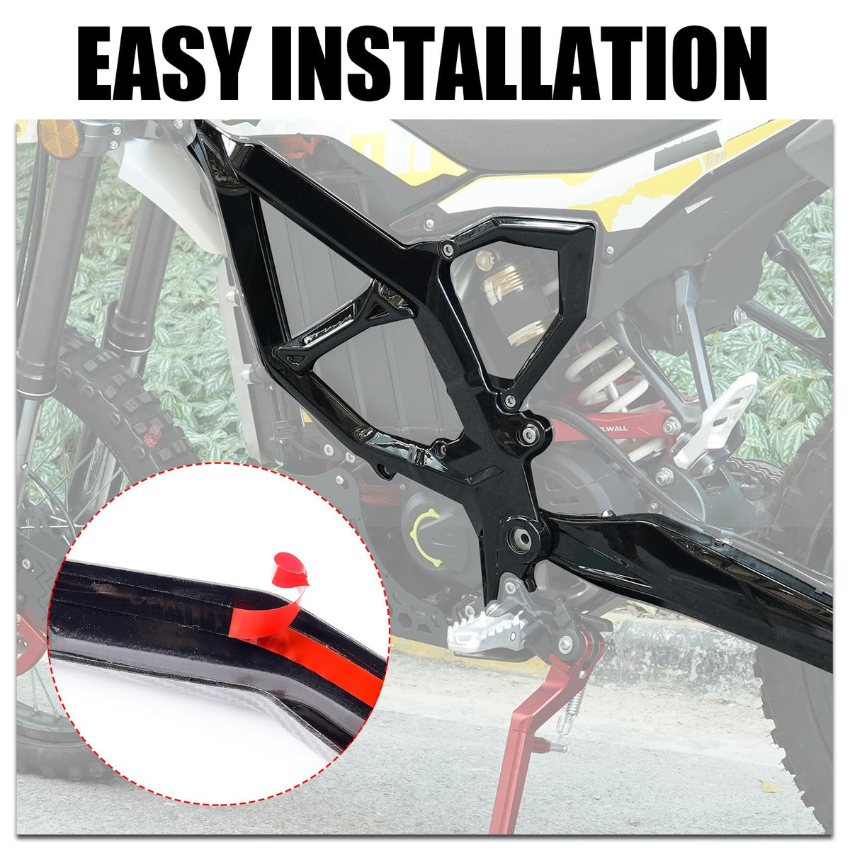 URLWALL mounted near rear wheel protecting frame from debris