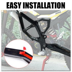 URLWALL mounted near rear wheel protecting frame from debris