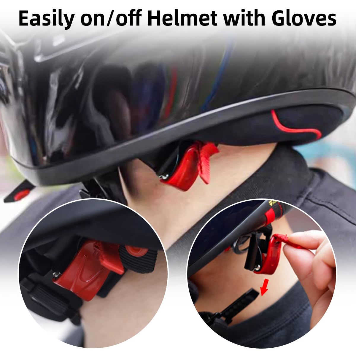 URLWALL pull cord and angled tab for glove-friendly fast release convenience