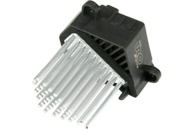 URO Parts resistor installed in BMW HVAC housing demonstrating restored blower control
