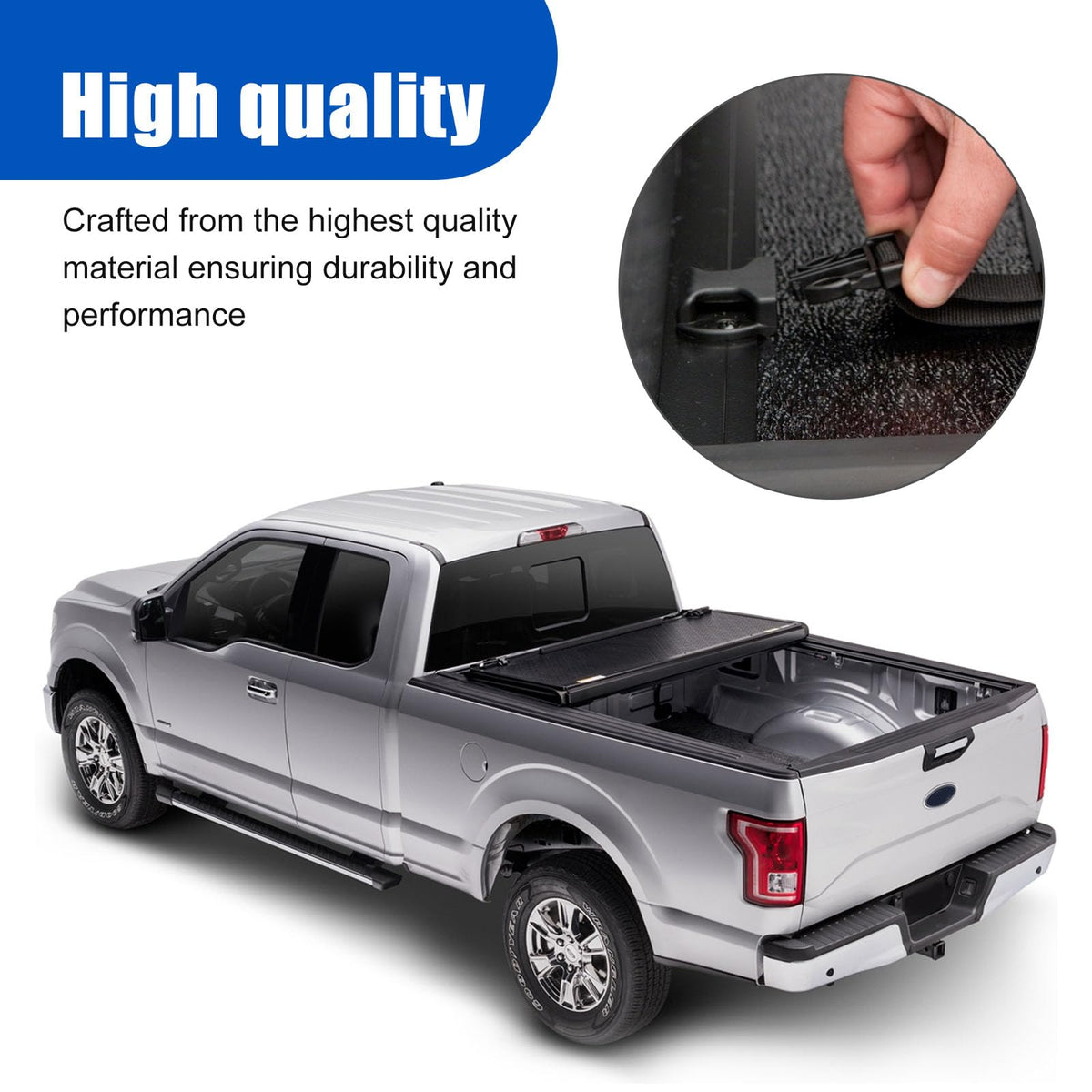 URYKEC lifestyle shot of truck bed with installed kit showing noise reduction benefit