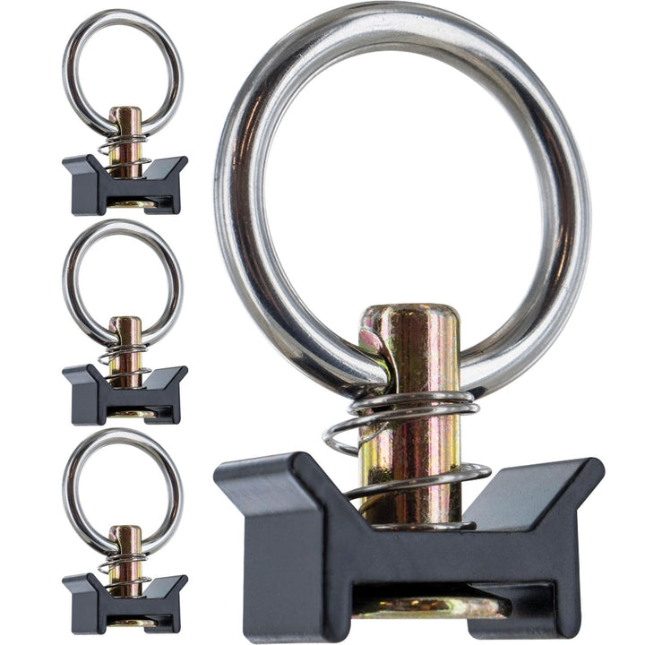 US Cargo Control front view of 4-pack stud fittings showing compact design and quick setup benefit