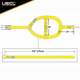 US Cargo Control wide-handle ratchet detail offering higher torque for faster tensioning