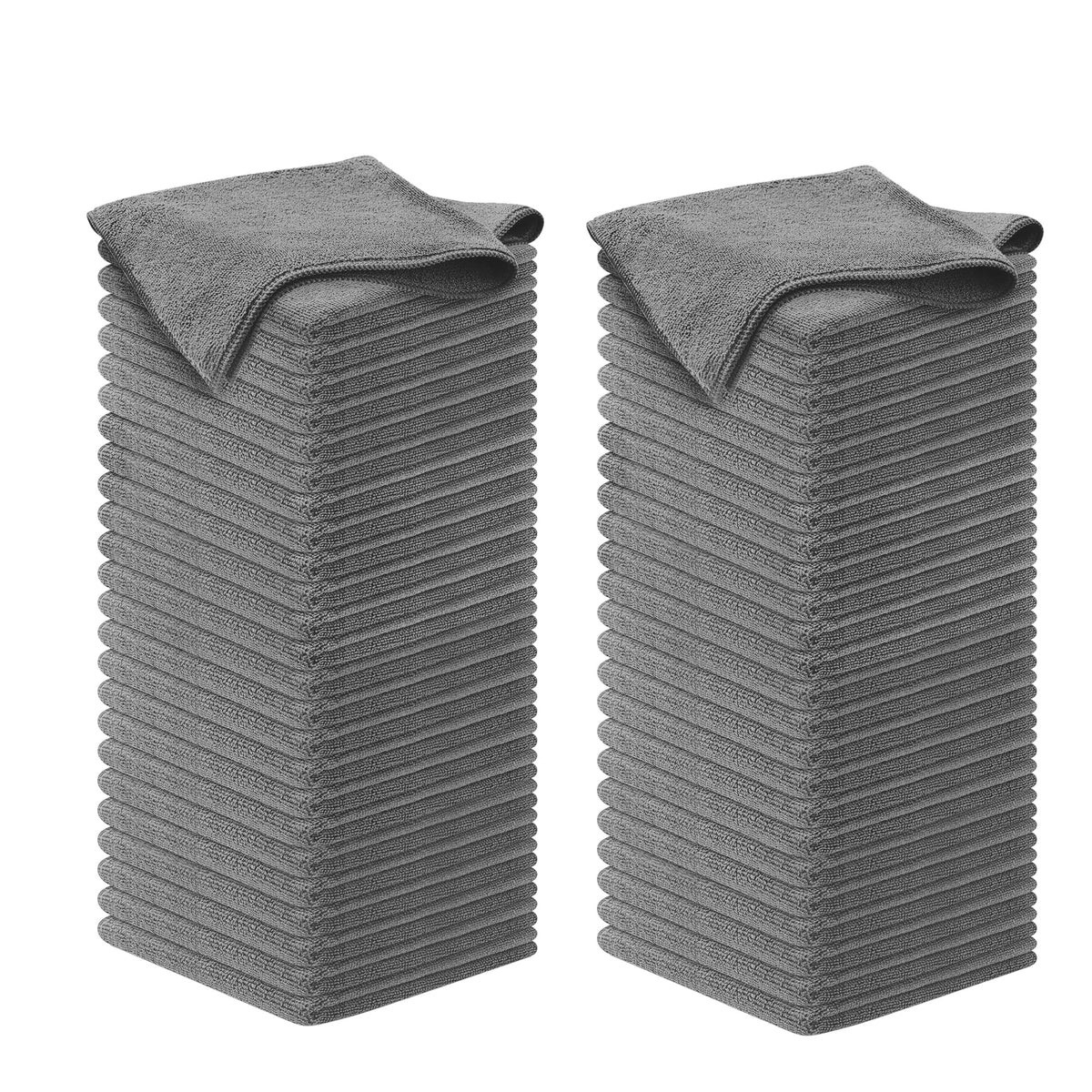 USANOOKS front pack of 100 grey towels showing quantity and size benefits