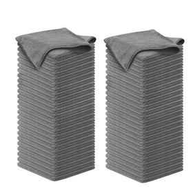 USANOOKS front pack of 100 grey towels showing quantity and size benefits