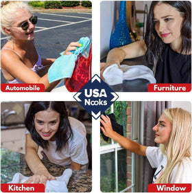 USANOOKS towel polishing mirror to clear shine and low-lint performance