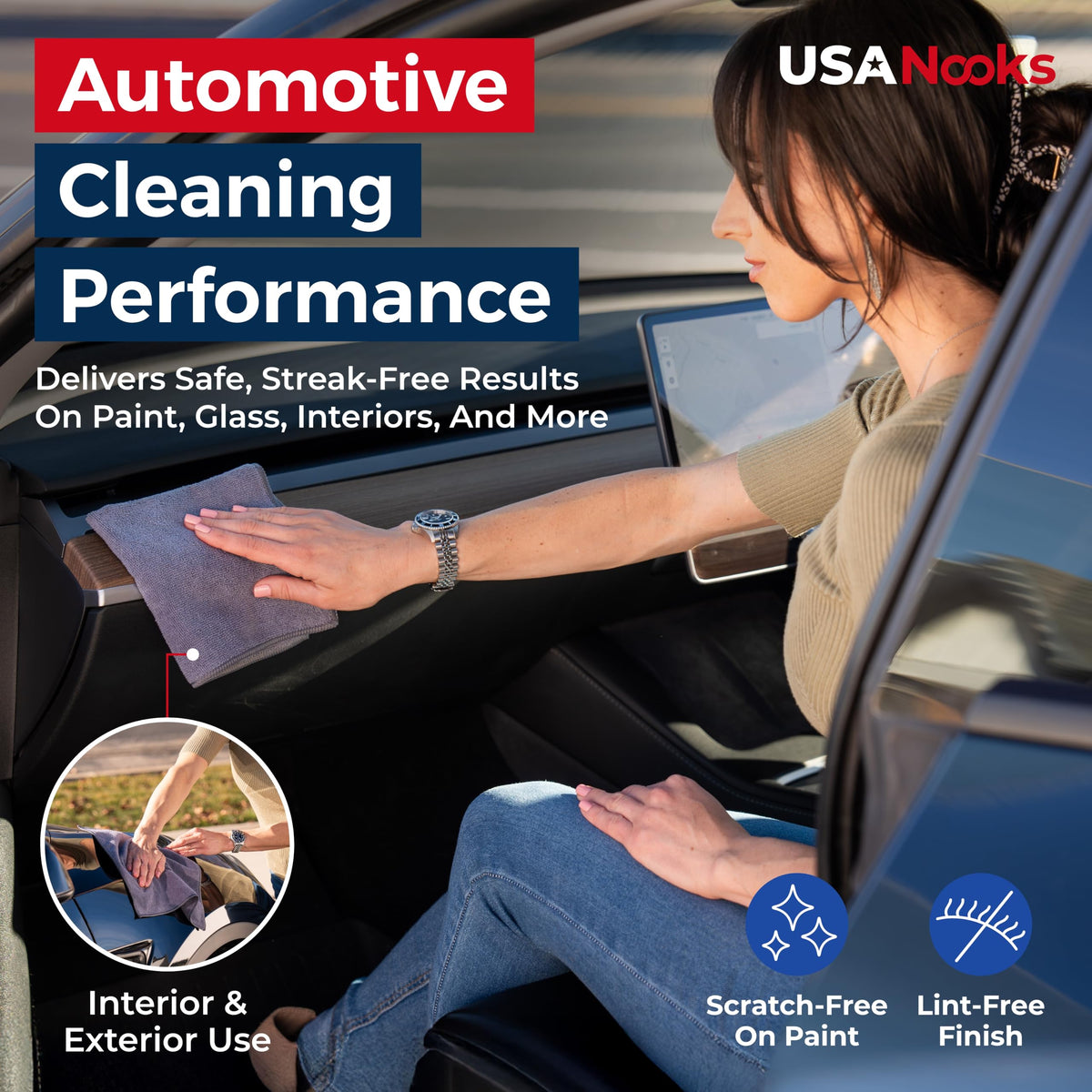 USANOOKS towel absorbing spill quickly demonstrating superior liquid pickup