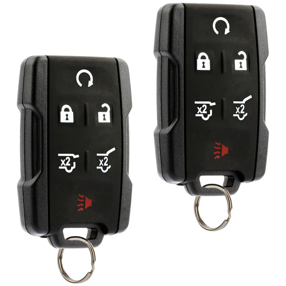 USARemote front view of both key fobs showing OEM layout for easy replacement