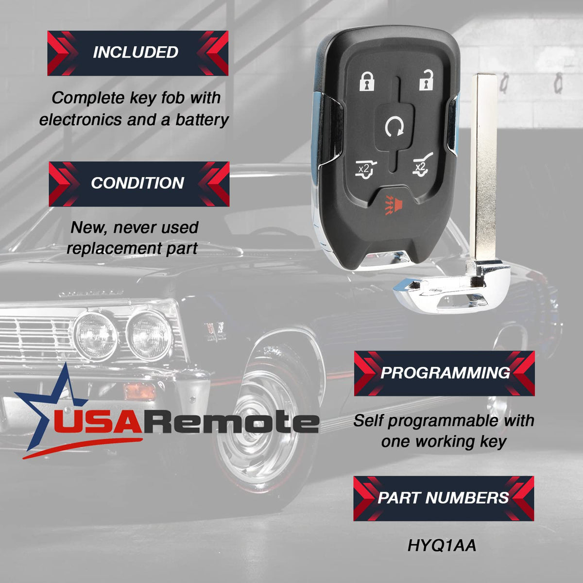 USARemote opened fob showing electronic module for easy replacement