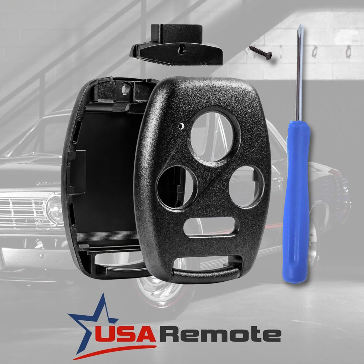 USARemote back view with label area and hinge detail for exact fit verification benefit