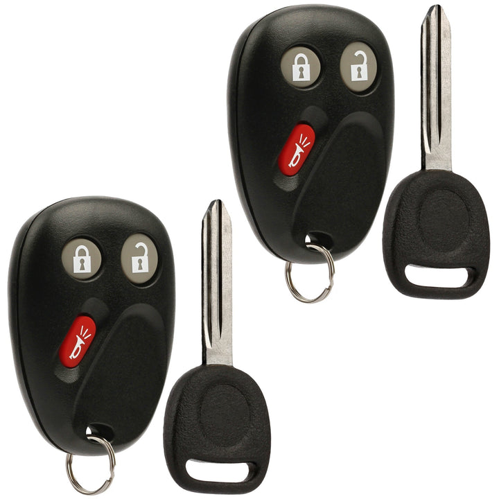 USARemote front view of two keyless remotes showing clear buttons and fit