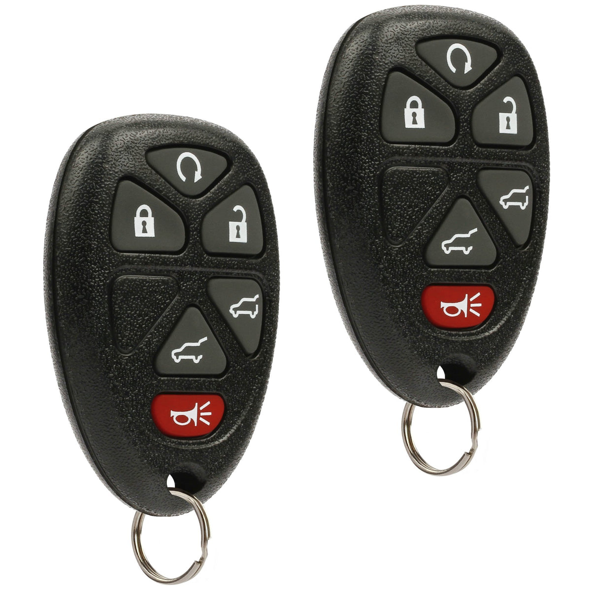 USARemote front view of two fobs showing button layout and brand for quick replacement