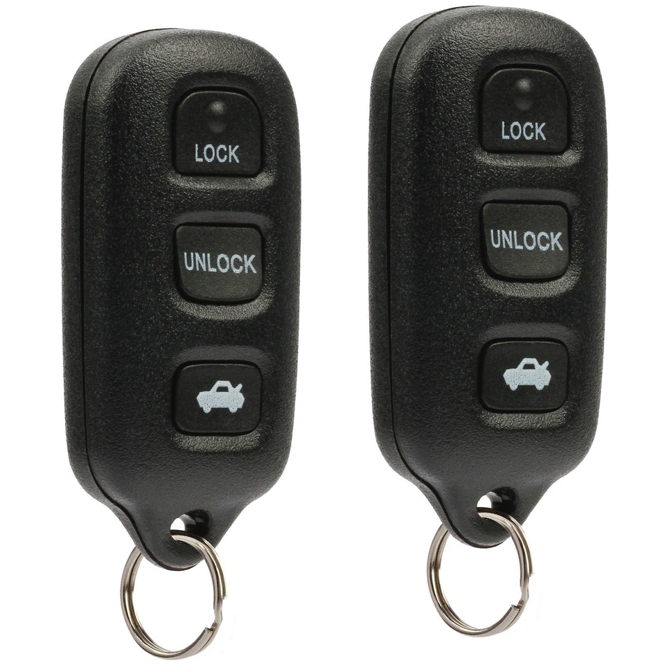 USARemote front view of two fobs showing buttons and panic for quick access