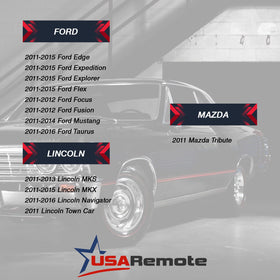 USARemote key fob held near compatible Ford vehicle illustrating restored remote start and entry