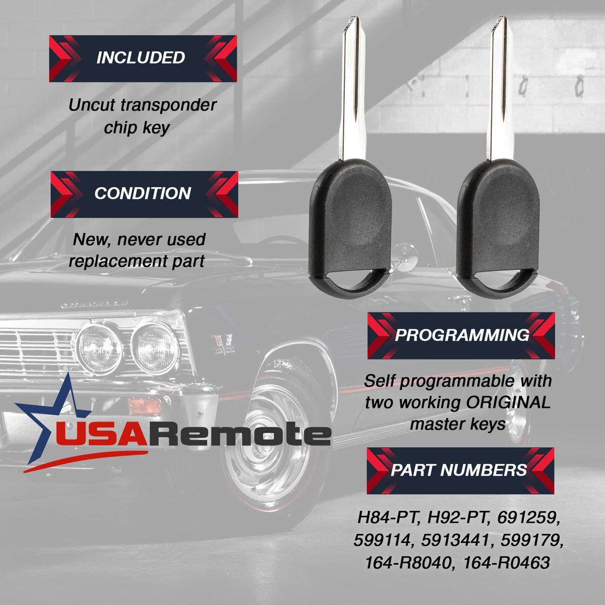 USARemote next to standard car key showing scale and compact portability benefit