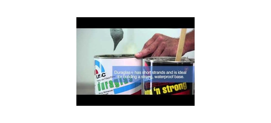 U.S. Chemical & Plastics Duraglas close-up texture showing fiberglass reinforcement benefit