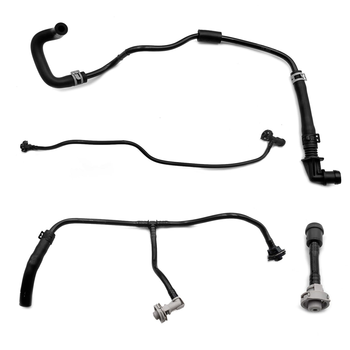 Uselection front view of reservoir hose showing exact fit and alignment