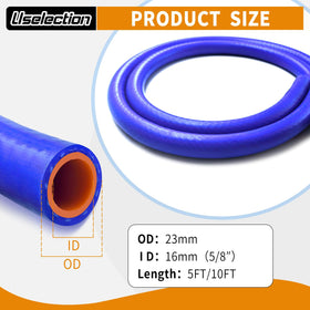 Uselection hose cut end close-up showing clean cut and easy installation benefit