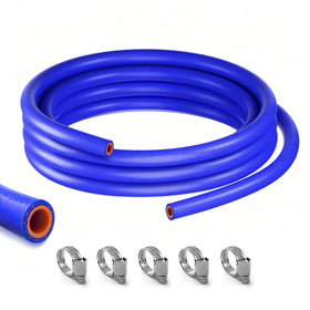 Uselection blue 5ft heater hose full length showing bright color and fit benefit