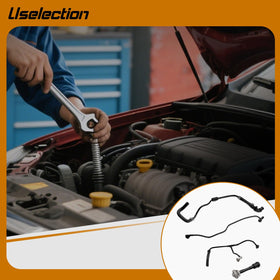 Uselection mechanic installing hose on Audi demonstrating easy fit