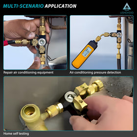 USHDHDID tool engaging valve core illustrating secure capture and minimal refrigerant loss