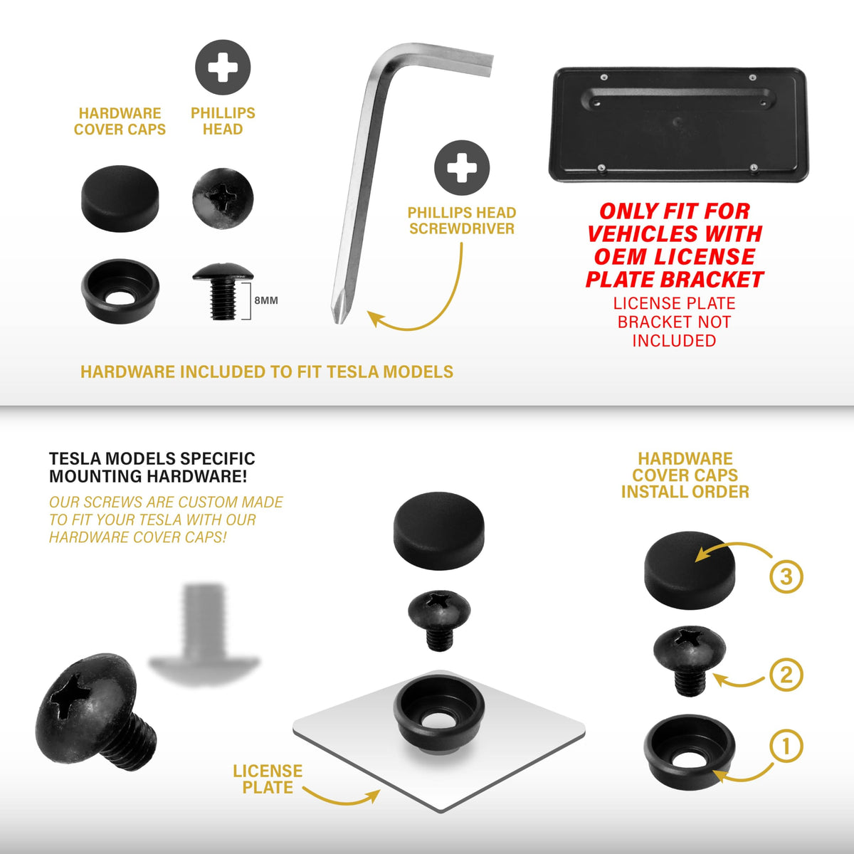 USR UNIQUE STYLE RACING hardware set and L-wrench for easy installation