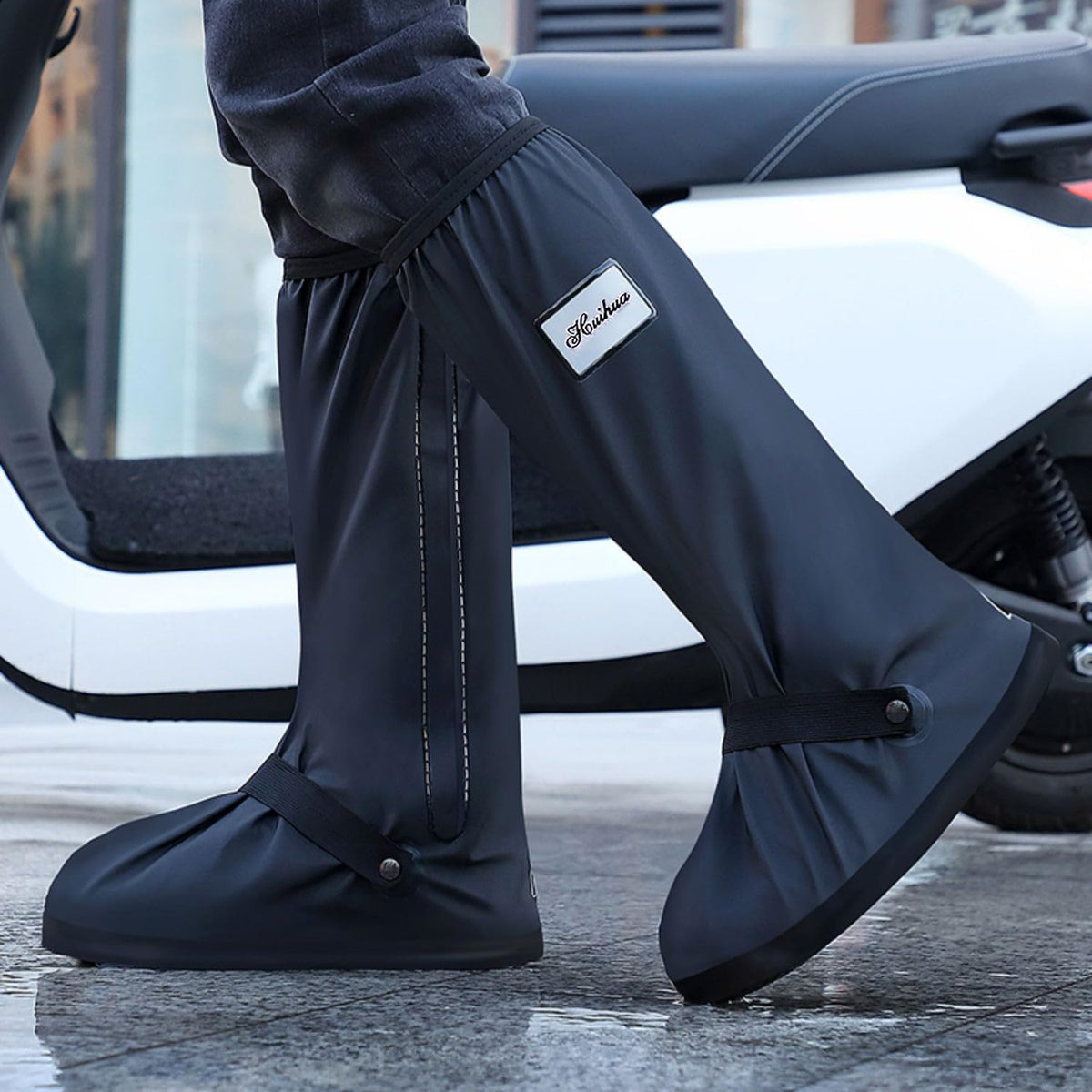 USHTH reflector heel close-up boosting nighttime visibility and safety