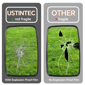 ustintec mirror mounted on Kubota tractor demonstrating improved sightlines