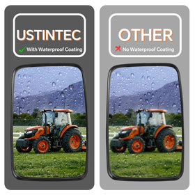ustintec mirror next to ruler showing exact size for fitment benefit