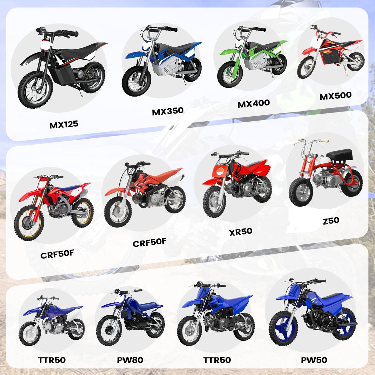 USTPO adjustable height settings displayed to grow with rider skills
