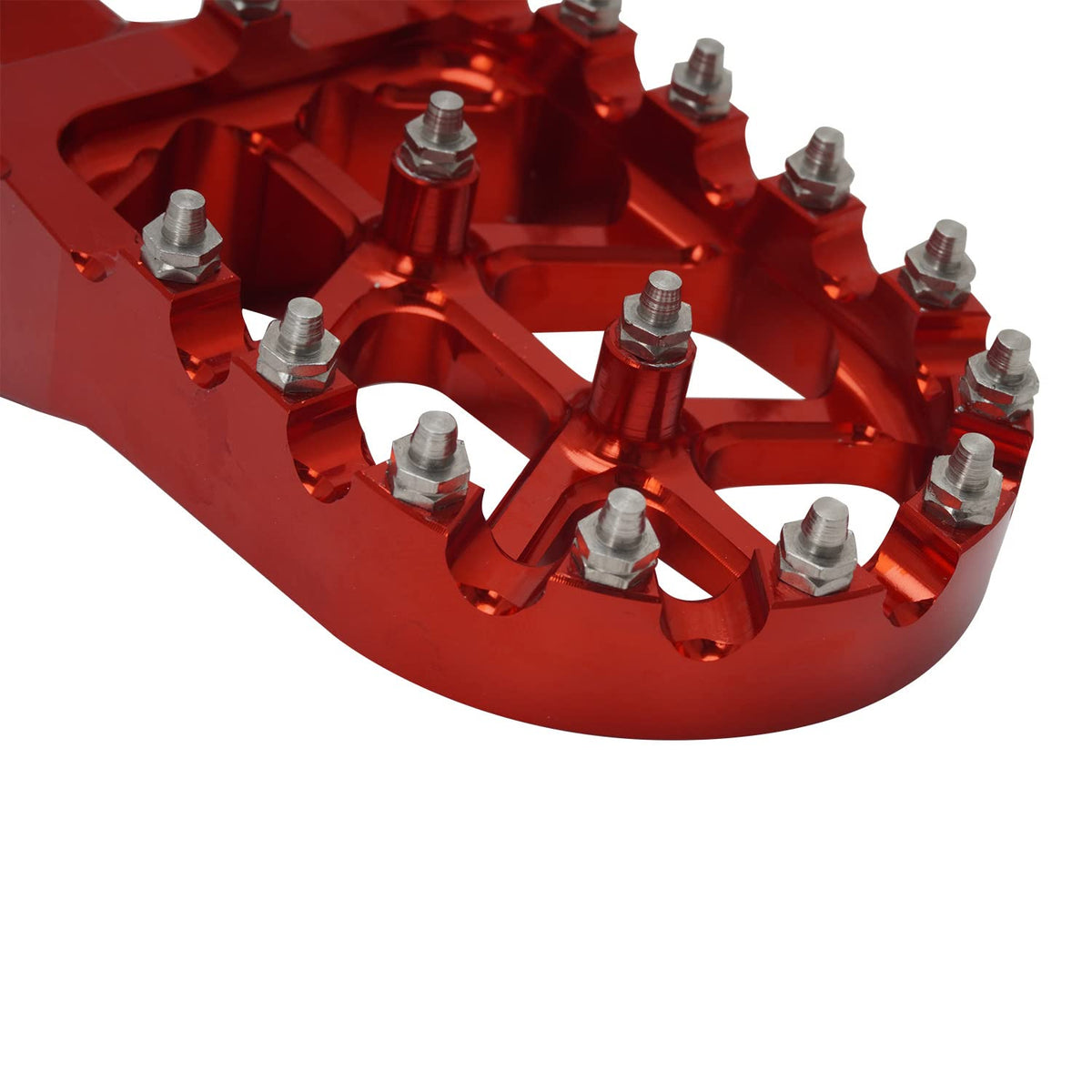 USTPO footpegs in use by rider showing confident handling on trail