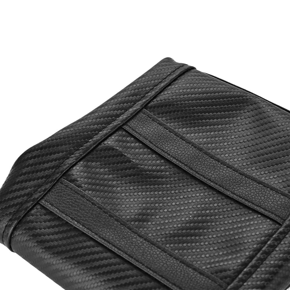 USTPO seat cover rear seam detail showing durable stitching benefit