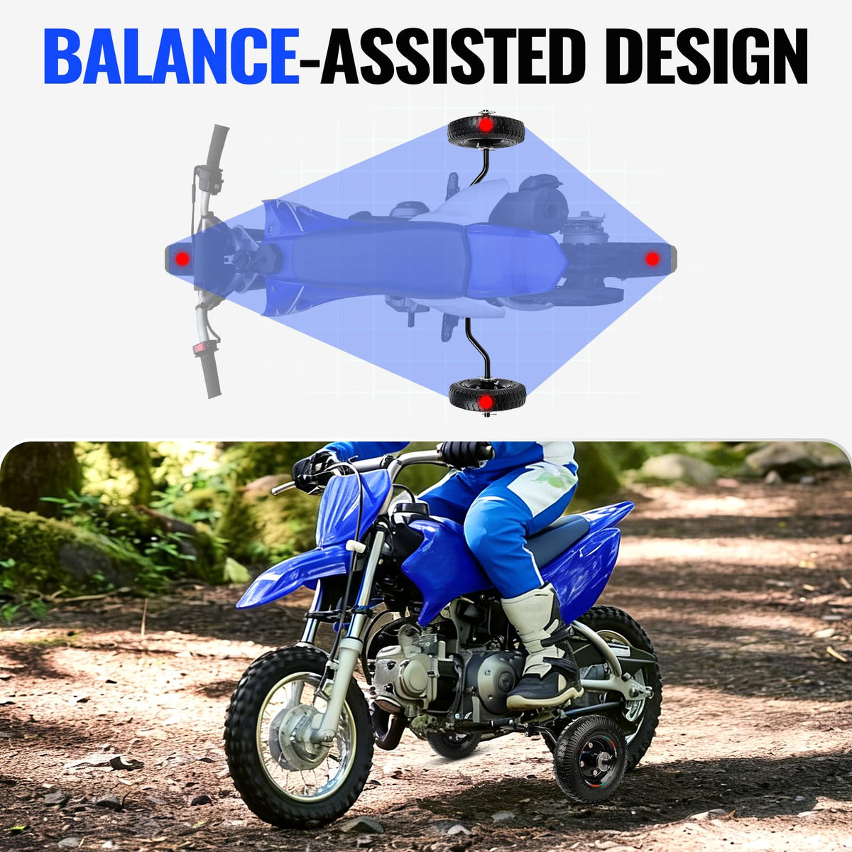 USTPO solid rubber training wheel tread offering reliable grip and cushioning