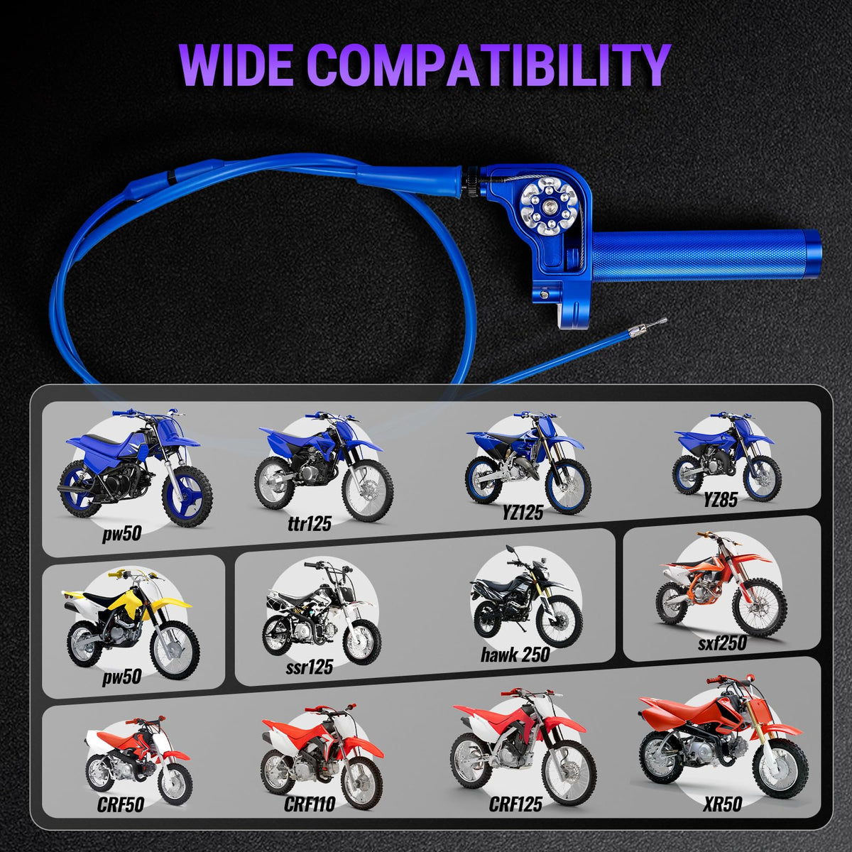 USTPO throttle beside ruler showing 22mm fit for accurate sizing