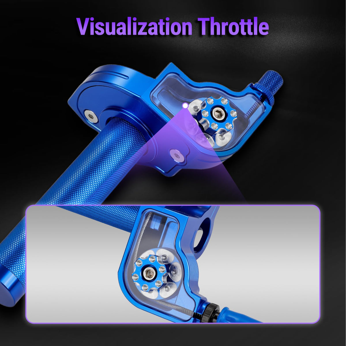 USTPO translucent top detail revealing cable path for quick inspection