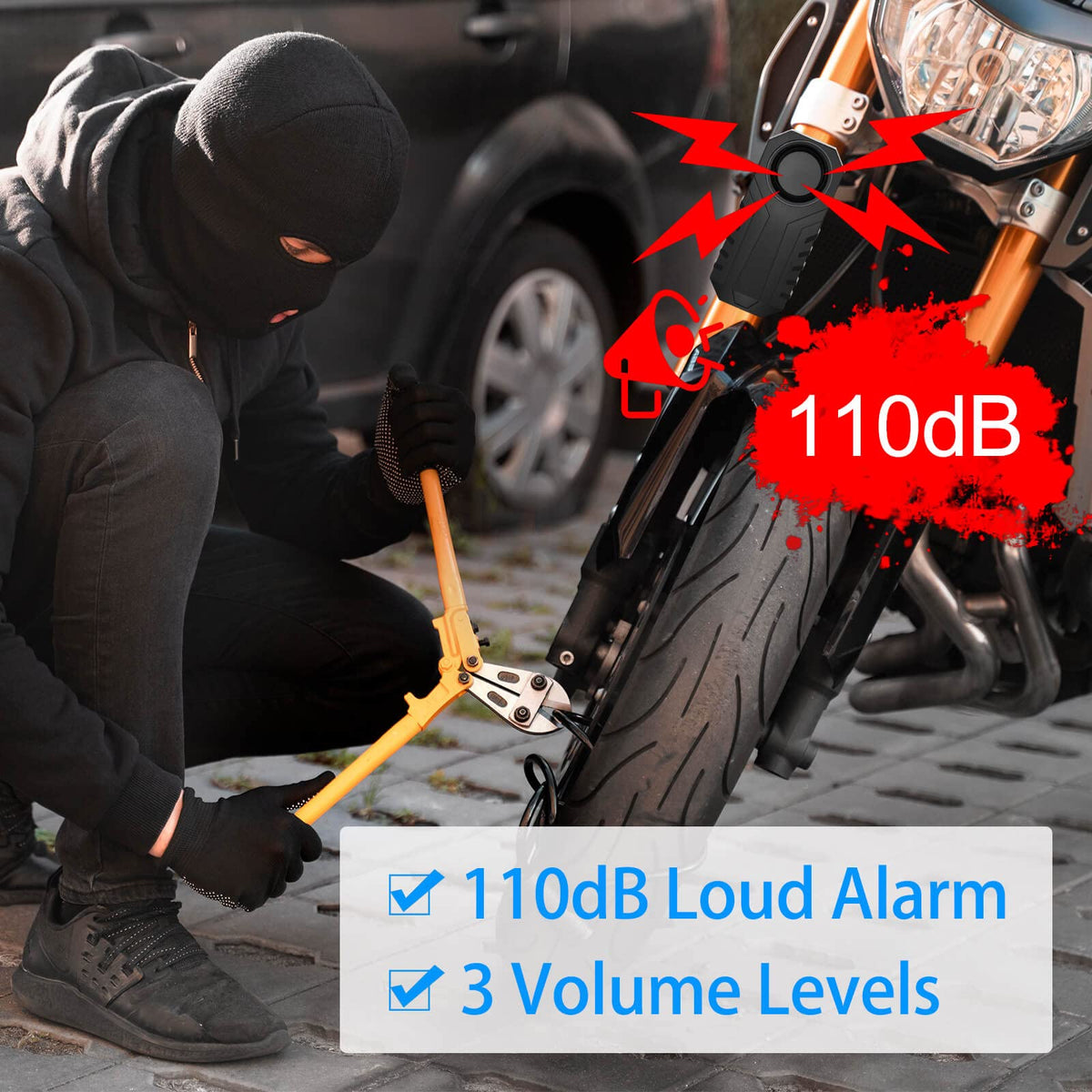 USUPERINK remote control illustrating easy arming and locating benefit