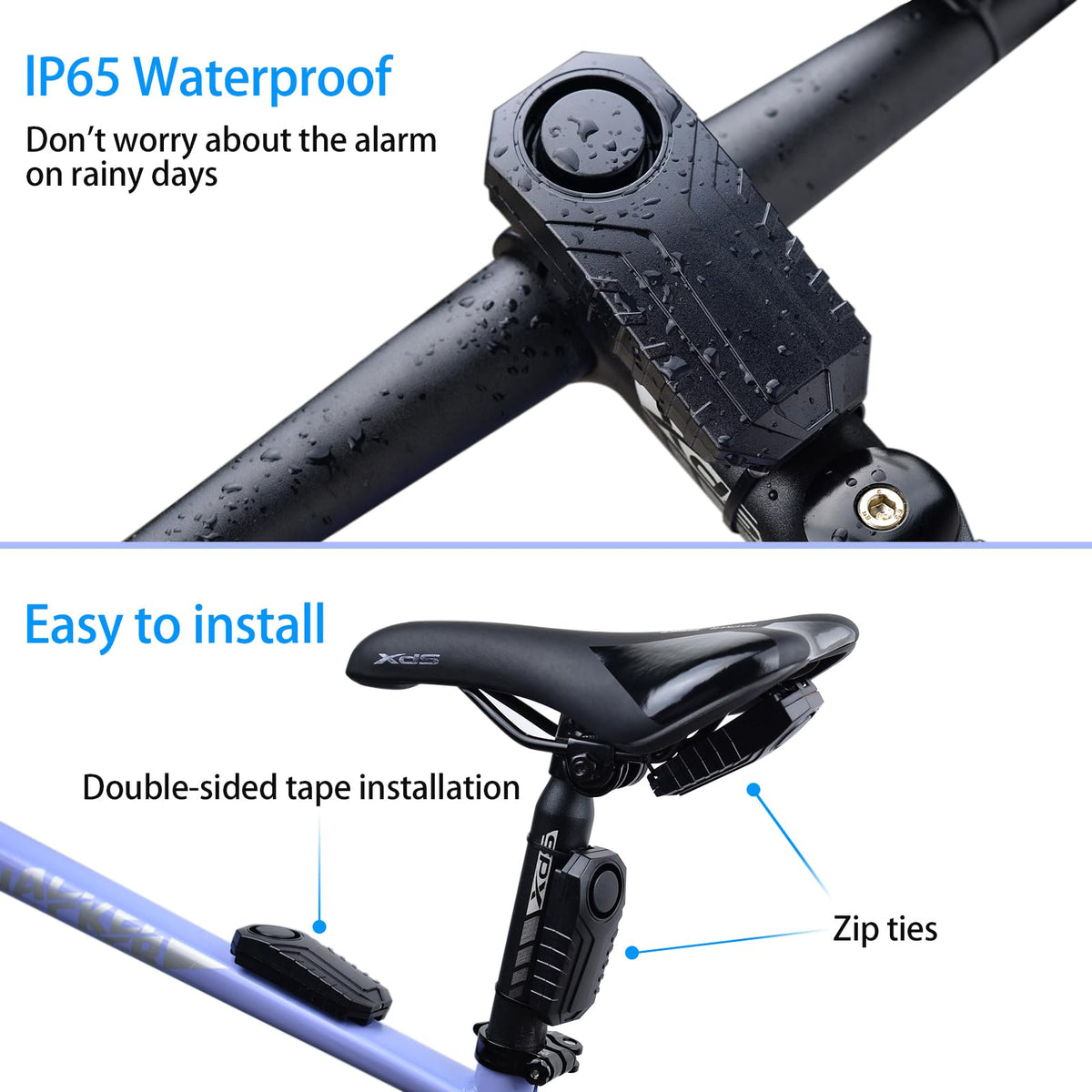 USUPERINK remote control in hand, illustrating easy arming and locating benefit